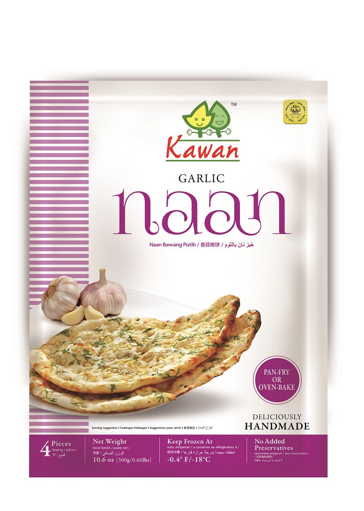 Naan Garlic & Butter - Kawan 24x(3'sx100gm) - LimSiangHuat