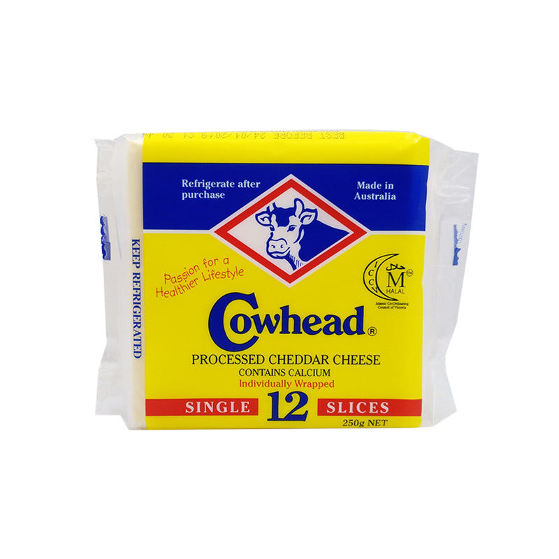 Processed Cheddar Cheese 12's Cowhead  24x250g