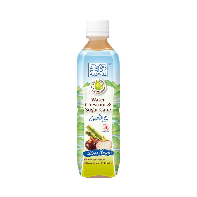 Allswell Water Chestnut & Sugar Cane  (Less Sugar) - 24 x 500ml