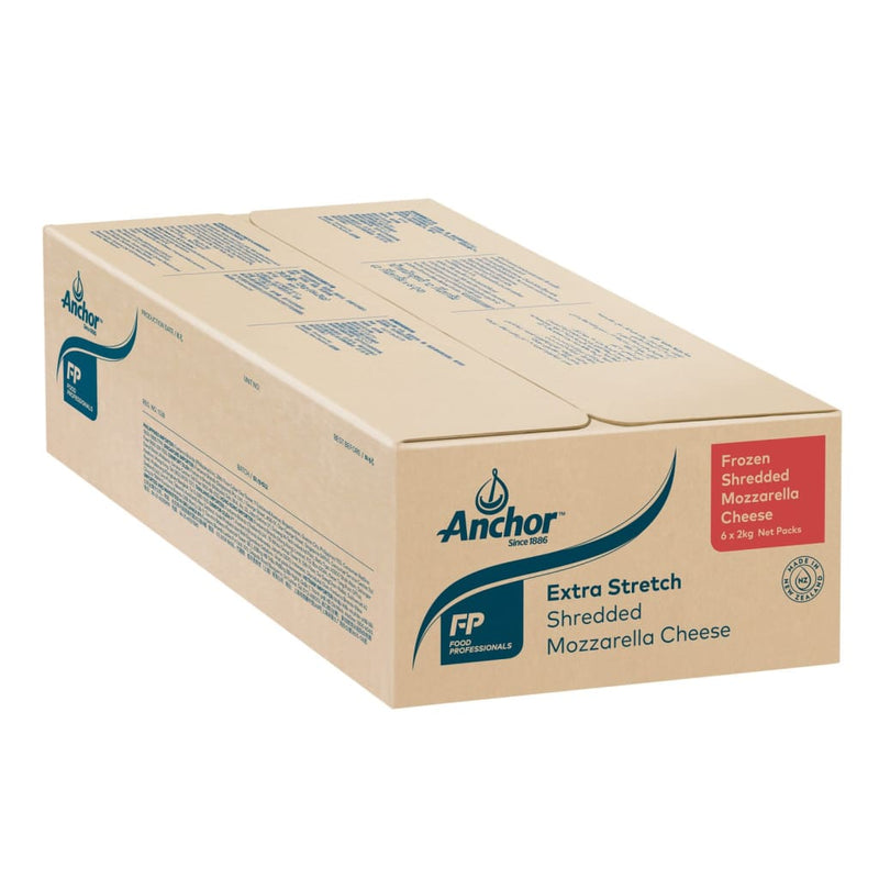 Anchor Extra Stretch Shredded Mozzarella Cheese 6x2kg - LimSiangHuat